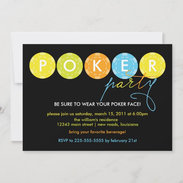 Invitation Poker Party (Devant)