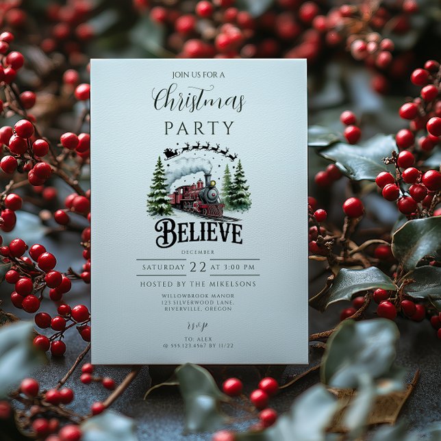 Invitation Polar Express Christmas (Créateur téléchargé)