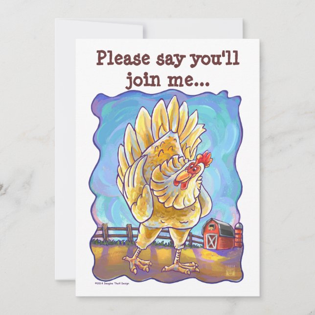 Invitation Pôle de fête au poulet (Devant)