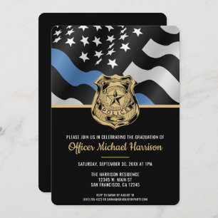 Invitation Police Academy Graduation Party Police
