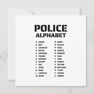 Invitation Police de l'alphabet phonétique