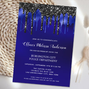 Invitation Police Elégant Police Retraite