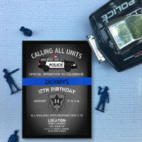 Police VUS Badge Mince Ligne Bleue Anniversaire