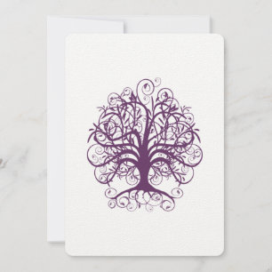 Invitation Polices Purple Tree Lime Mariage Inviter