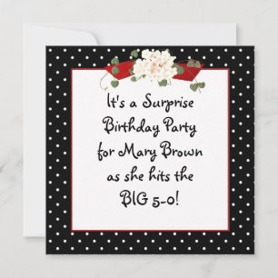 Invitation Polka Dot Anniversaire
