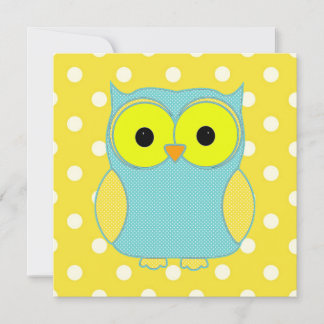 Invitation Polka Dot Owl V2