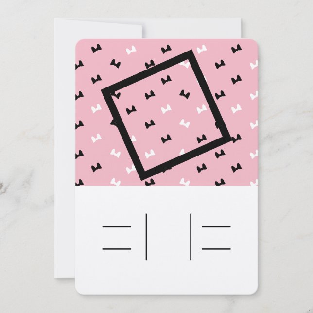 Invitation Polka dot puffy brouille l'invitation avec des lig (Devant)