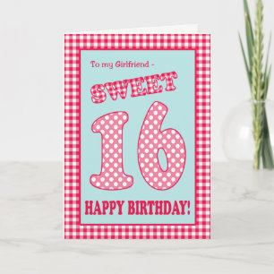Invitation Polkas à carreaux rouges pour les 16 ans de ma pet