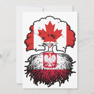 Invitation Pologne Polonaise Canada Drapeau des racines d'arb