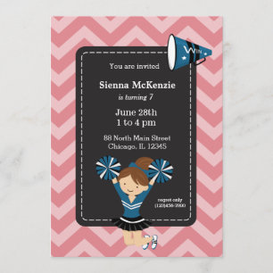 Invitation Pom-pom girl, choisissez votre propre couleur arri
