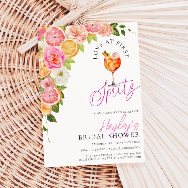 Invitation Pomello Love At First Spritz Enterrement de Vie de (Créateur téléchargé)