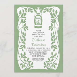 Invitation Pomme à huile et chêne à huile douche à nage rusti