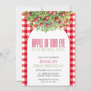 Invitation Pomme d'automne de nos yeux premier anniversaire