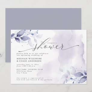 Invitation Pomme de douche Rustique Couple Plum Purple Foliag