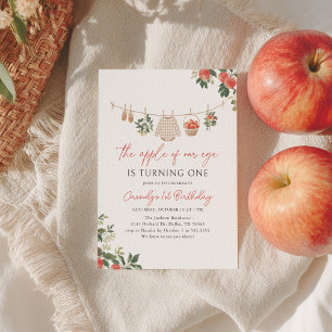 Invitation Pomme de nos yeux Automne 1er Anniversaire