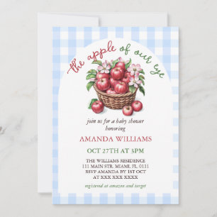 Invitation Pomme de Nos Yeux Fleurs Baby Shower