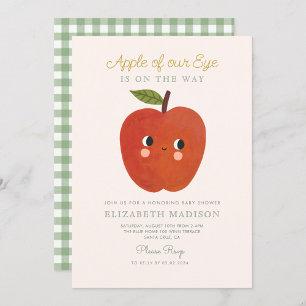 Invitation Pomme de notre oeil mignon Baby shower Apple Invit