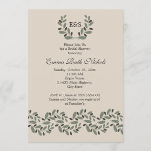 Invitation Pomme de terre mariage de la branche d'olivier