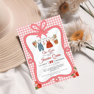 Invitation Pomme Fruit Fall baby shower Bébé saupoudrer