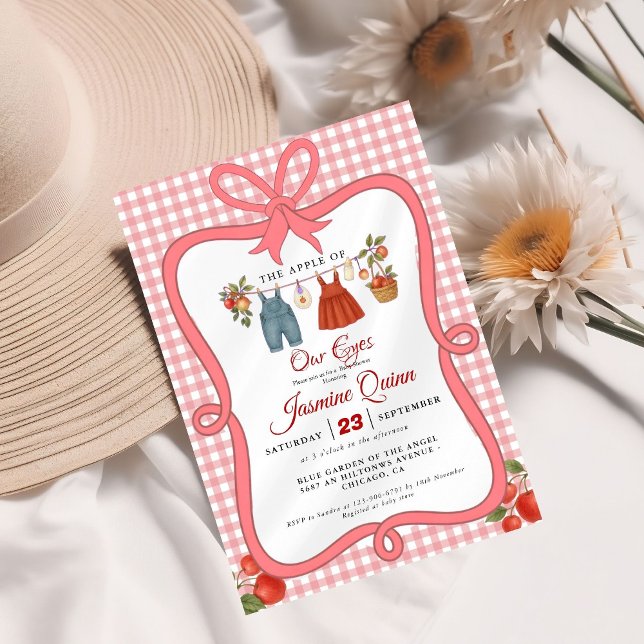 Invitation Pomme Fruit Fall baby shower Bébé saupoudrer (Créateur téléchargé)