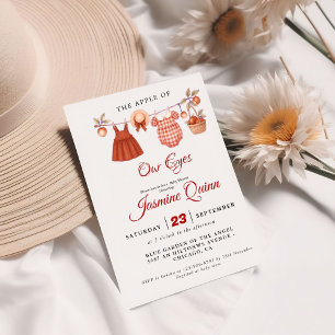 Invitation Pomme Fruit Fall baby shower Bébé saupoudrer