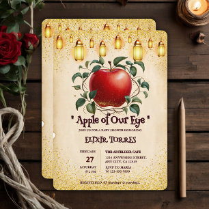 Invitation Pomme magique vintage de nos yeux Baby shower
