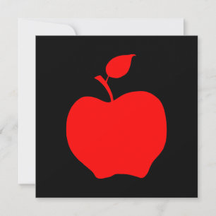 Invitation Pomme noire et rouge
