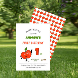 Invitation Pomme rouge
