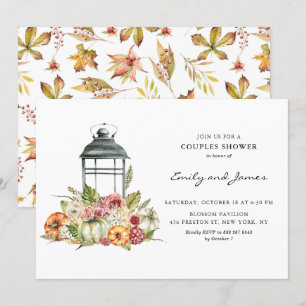 Invitation Pomme Rustique Automne Couples Lanterne Couples Do