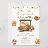 Pommes Citrouilles et balles de foin Anniversaire 