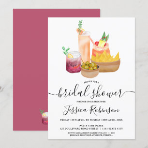 Invitation Pommes de terre modernes à l'aquarelle