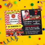 Invitation Pompier n'importe quel âge Anniversaire avec photo<br><div class="desc">Invitation Fireman Anniversaire adaptée à tout âge. Cliquez sur "Détails" pour personnaliser ce modèle pour modifier le texte et la photo, pour une personnalisation supplémentaire (couleur de police, style de police, changement d'arrière - plan), faites défiler la page Détails et cliquez sur le lien "Modifier à l'aide de l'outil de...</div>