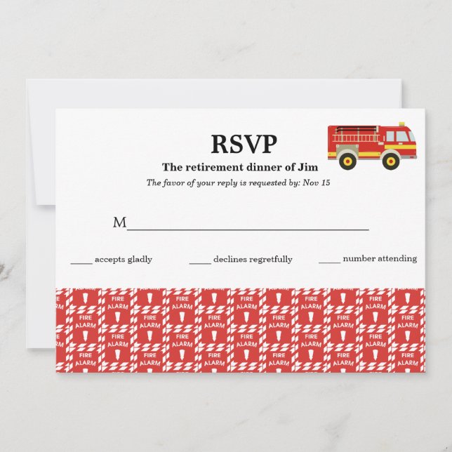 Invitation Pompier rsvp (Devant)