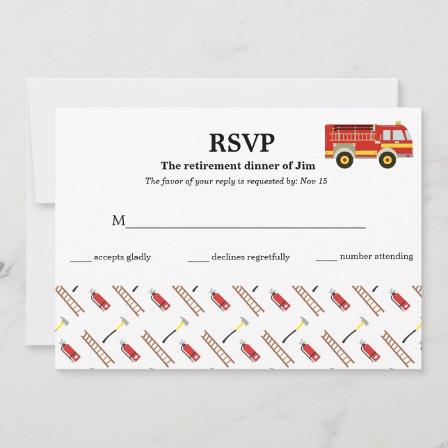 Invitation Pompier rsvp (Devant)
