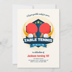 Invitation Pong De Tennis De Table