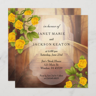 Invitation Pont d'amour, Mariage de la nature