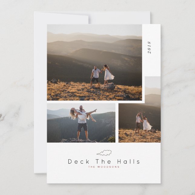 Invitation Pont minimal dans les Halls | Vacances Collage Pho (Devant)