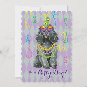 Invitation Poodle de Jouet Mardi Gras
