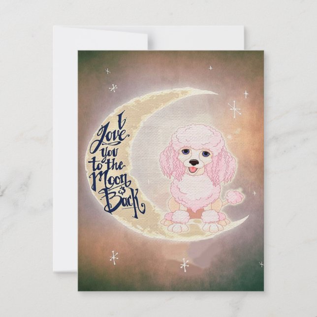 Invitation Poodle mignon | Grand cadeau pour Summer Solstice (Devant)