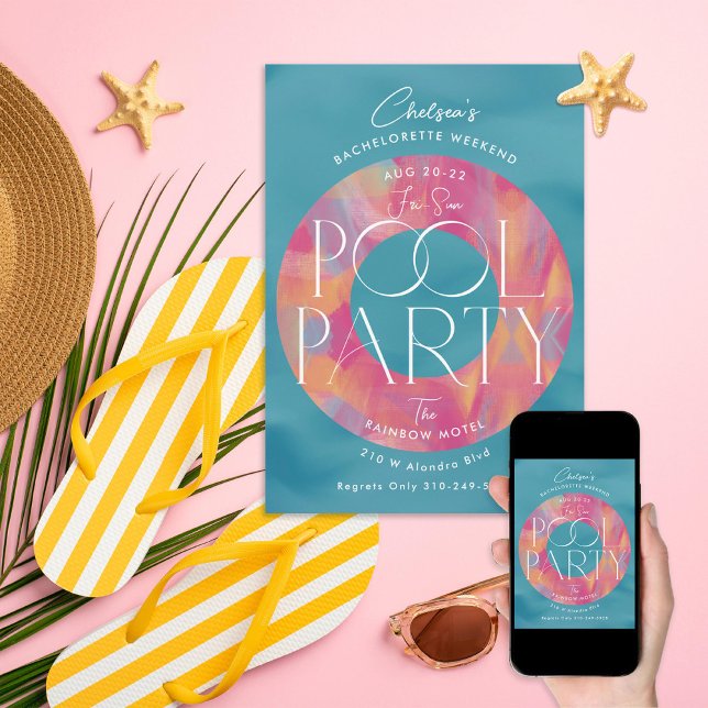 Invitation Pool Party Bachelorette (Créateur téléchargé)