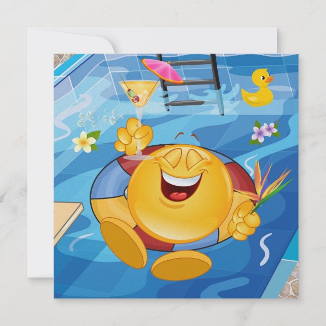 Invitation Pool Party - SOURIRE ! (Devant)