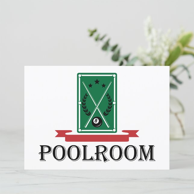 Invitation Poolroom Billiards Classique 8 Ball (Créateur téléchargé)