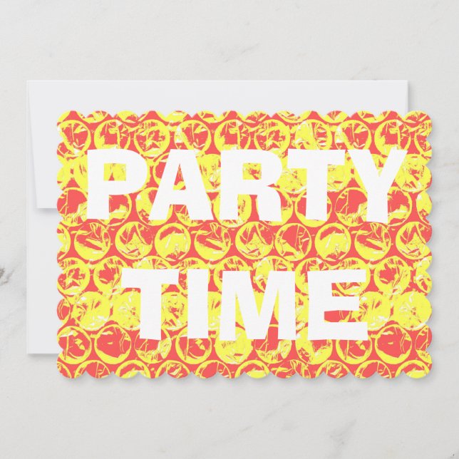 Invitation Pop art bulle envelopper ménage (Devant)