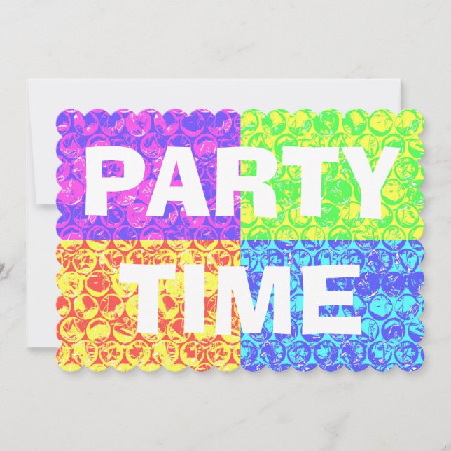 Invitation Pop art bulle envelopper ménage (Devant)