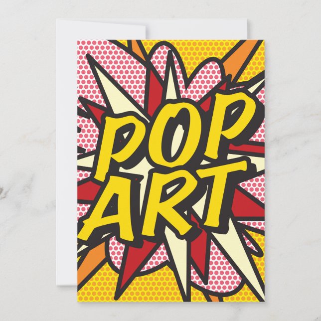 Invitation POP ART Fun Retro Comic Book (Devant)