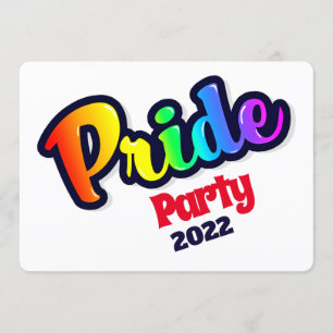 Invitation Pop Art Rainbow LGBT Pride -