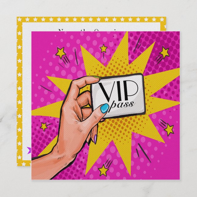 Invitation Pop Art VIP (Devant / Derrière)