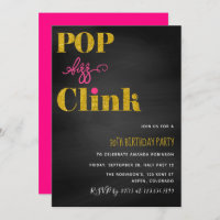 Pop fizz clink rose et or parties scintillant tabl