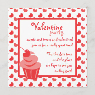 Invitation Pop Heart Cupcake