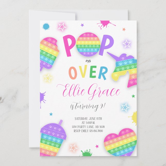 Invitation Pop It Fidget Toy (Devant)